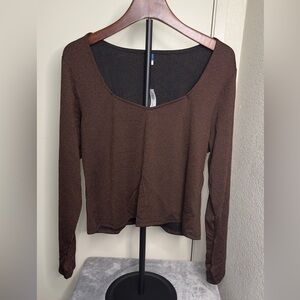 Old Navy Chocolate Brown Long Sleeve Top